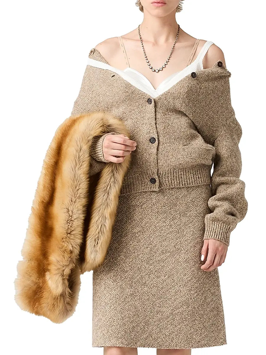 Miu Miu Women's Wool Cardigan | Thumbnail 2