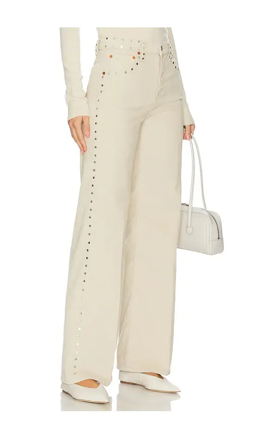 RE/DONE High Rise Wide Leg Jeans