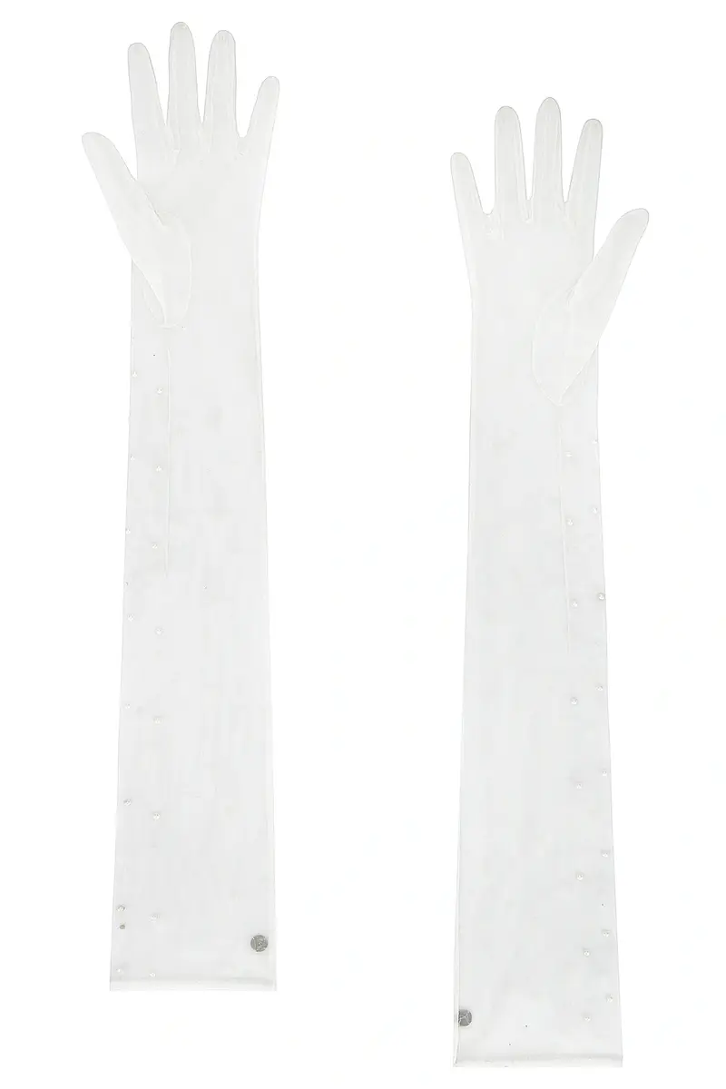 HANDSOME STOCKHOLM Tulle Pearls Extra Long Gloves | Thumbnail 2
