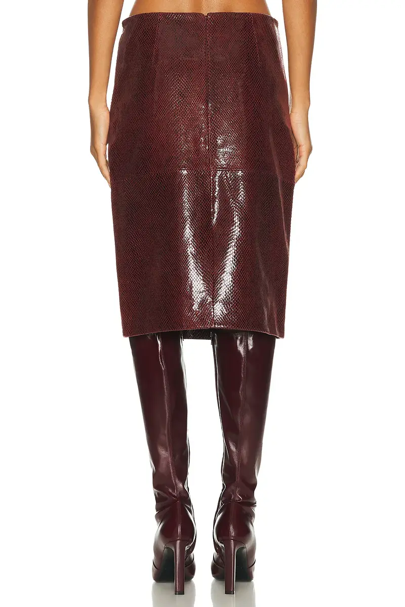RÓHE Snake Leather Skirt | Thumbnail 4