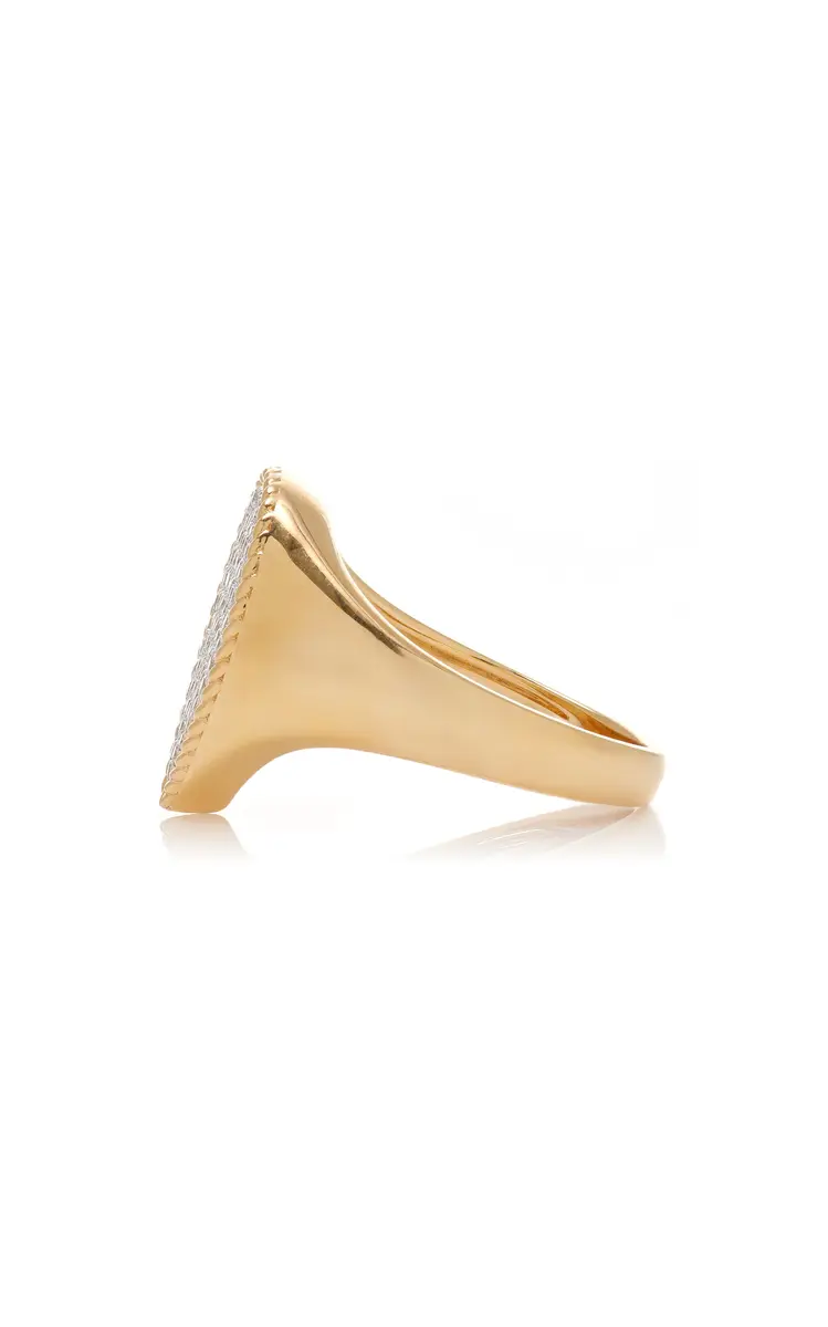 Yvonne Léon 18K Yellow Gold Diamond Signet Ring | Thumbnail 8 Yvonne Léon 18K Yellow Gold Diamond Signet Ring | Thumbnail 8