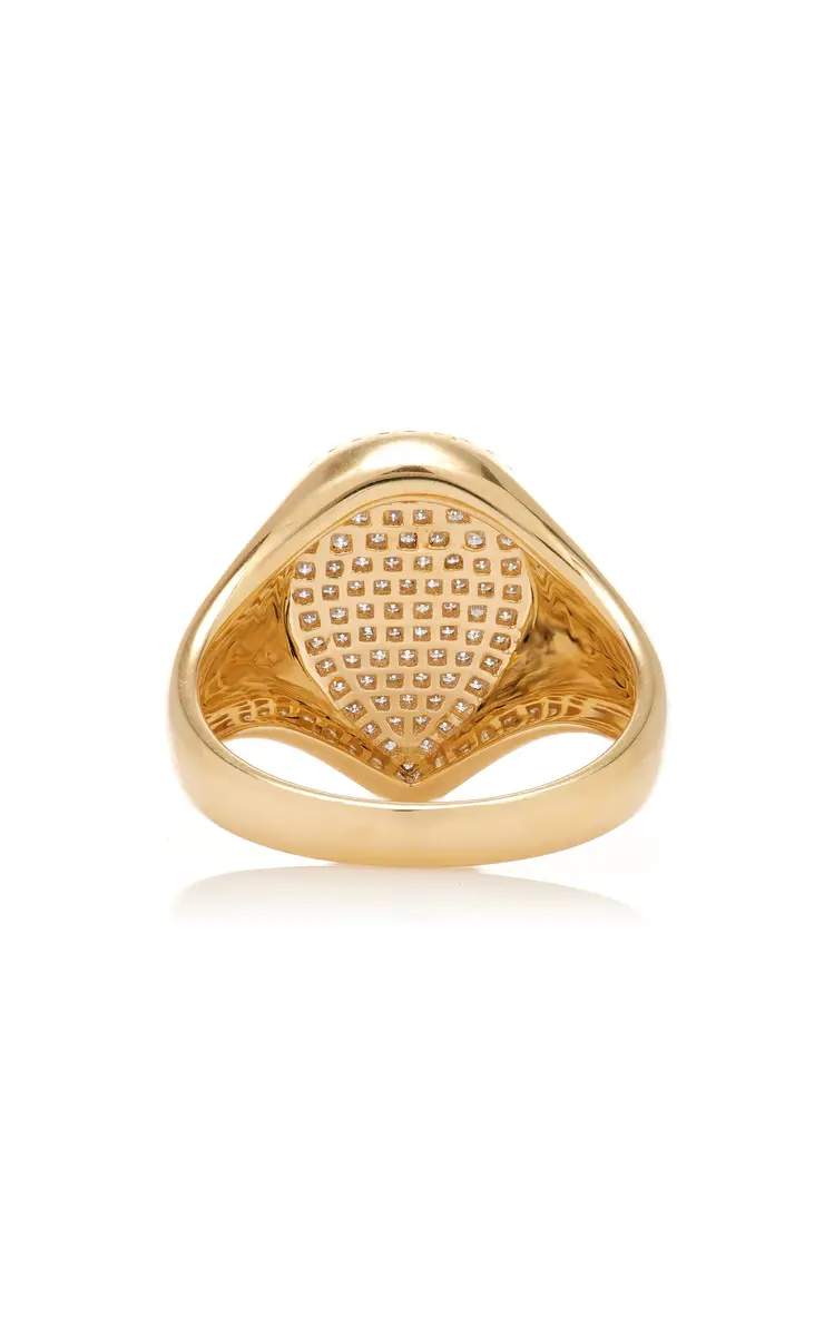 Yvonne Léon 18K Yellow Gold Diamond Signet Ring | Thumbnail 9 Yvonne Léon 18K Yellow Gold Diamond Signet Ring | Thumbnail 9