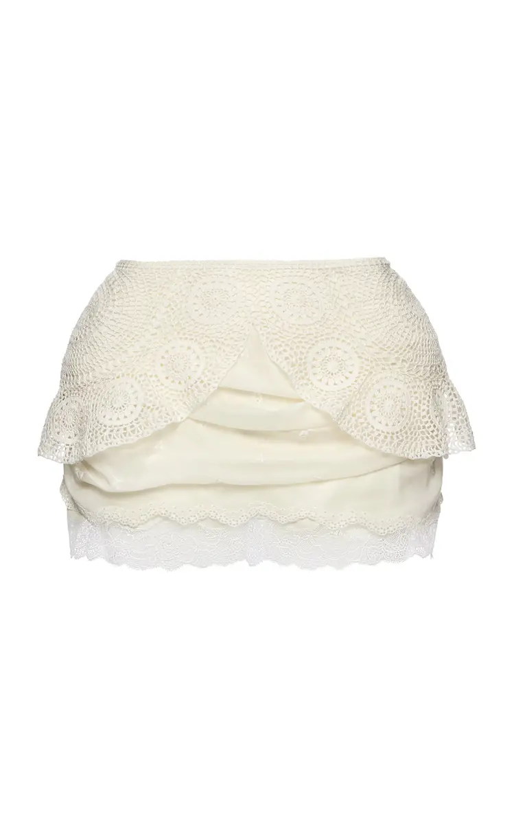 Magda Butrym Lace-Trimmed Mini Skirt | Thumbnail 6 Magda Butrym Lace-Trimmed Mini Skirt | Thumbnail 6