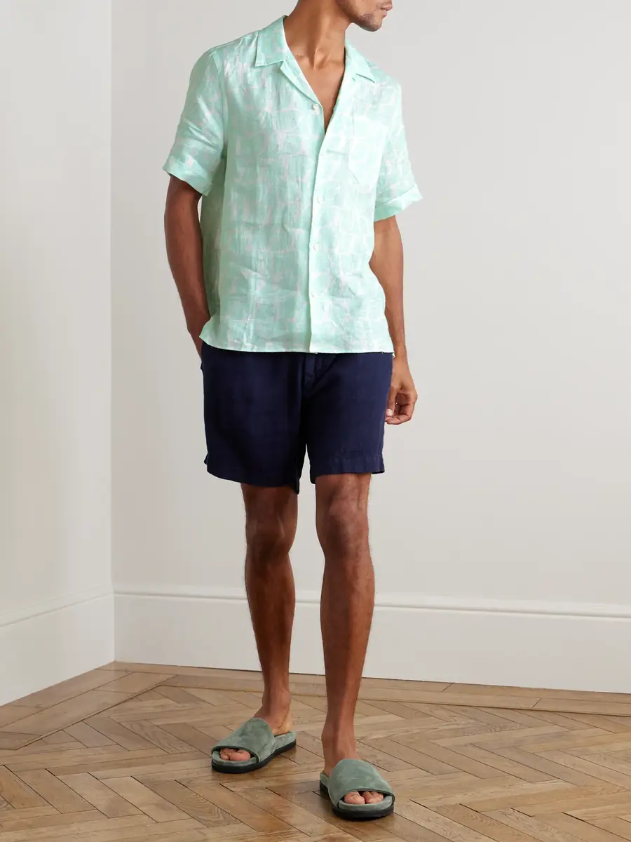 Vilebrequin Charli Camp-Collar Floral-Print Linen Shirt - Men | Thumbnail 2 Vilebrequin Charli Camp-Collar Floral-Print Linen Shirt - Men | Thumbnail 2