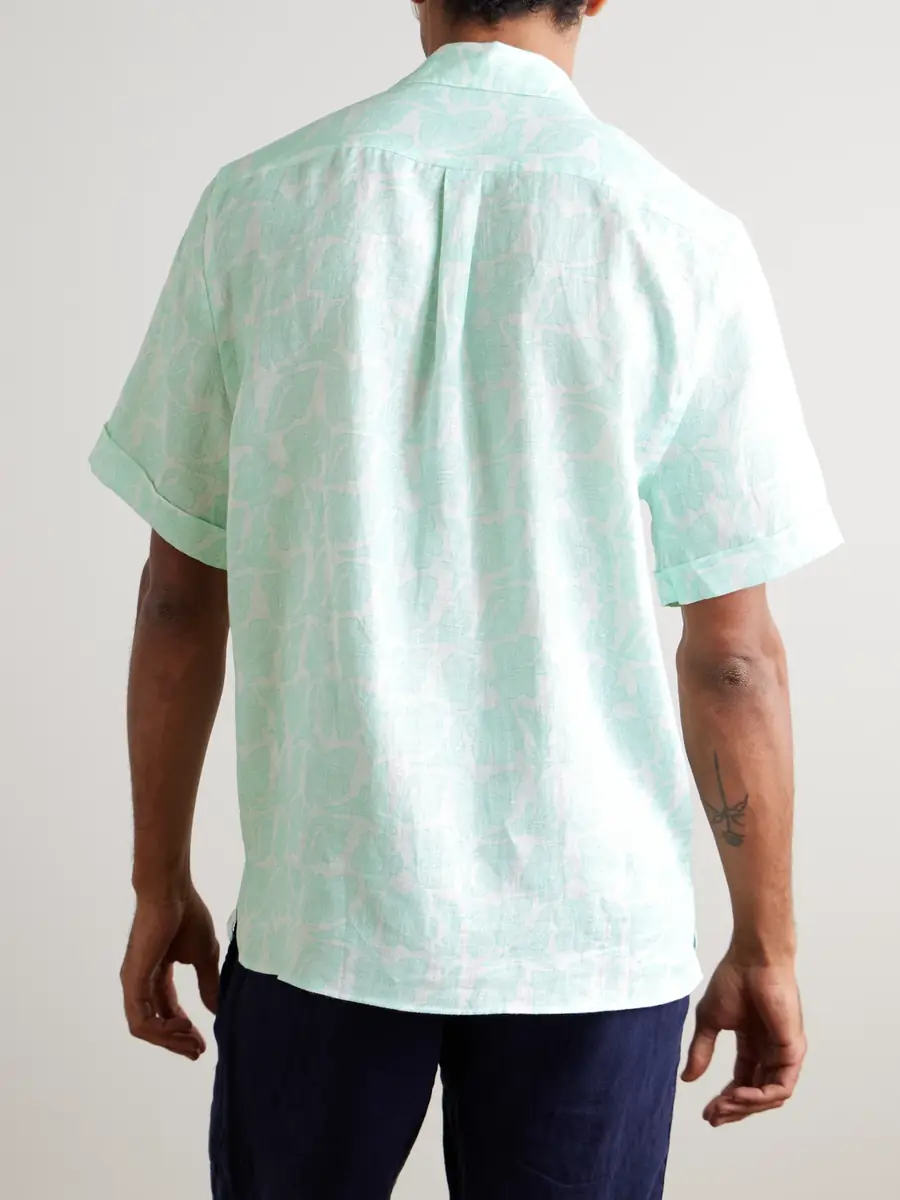 Vilebrequin Charli Camp-Collar Floral-Print Linen Shirt - Men | Thumbnail 3 Vilebrequin Charli Camp-Collar Floral-Print Linen Shirt - Men | Thumbnail 3