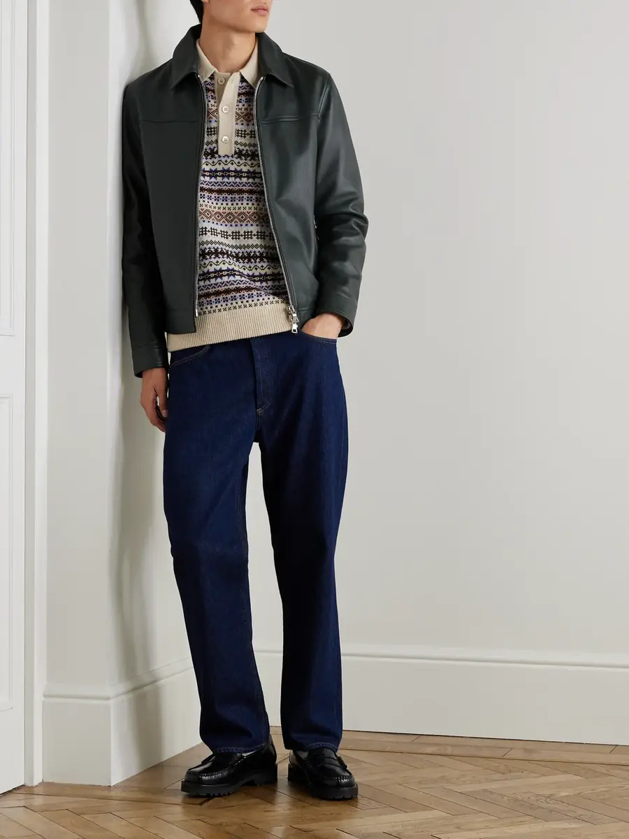 NN07 Robbie Fair Isle Wool-Blend Polo Sweater - Men | Thumbnail 2 NN07 Robbie Fair Isle Wool-Blend Polo Sweater - Men | Thumbnail 2