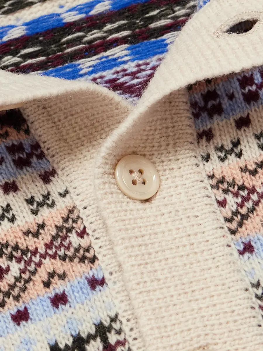 NN07 Robbie Fair Isle Wool-Blend Polo Sweater - Men | Thumbnail 5 NN07 Robbie Fair Isle Wool-Blend Polo Sweater - Men | Thumbnail 5
