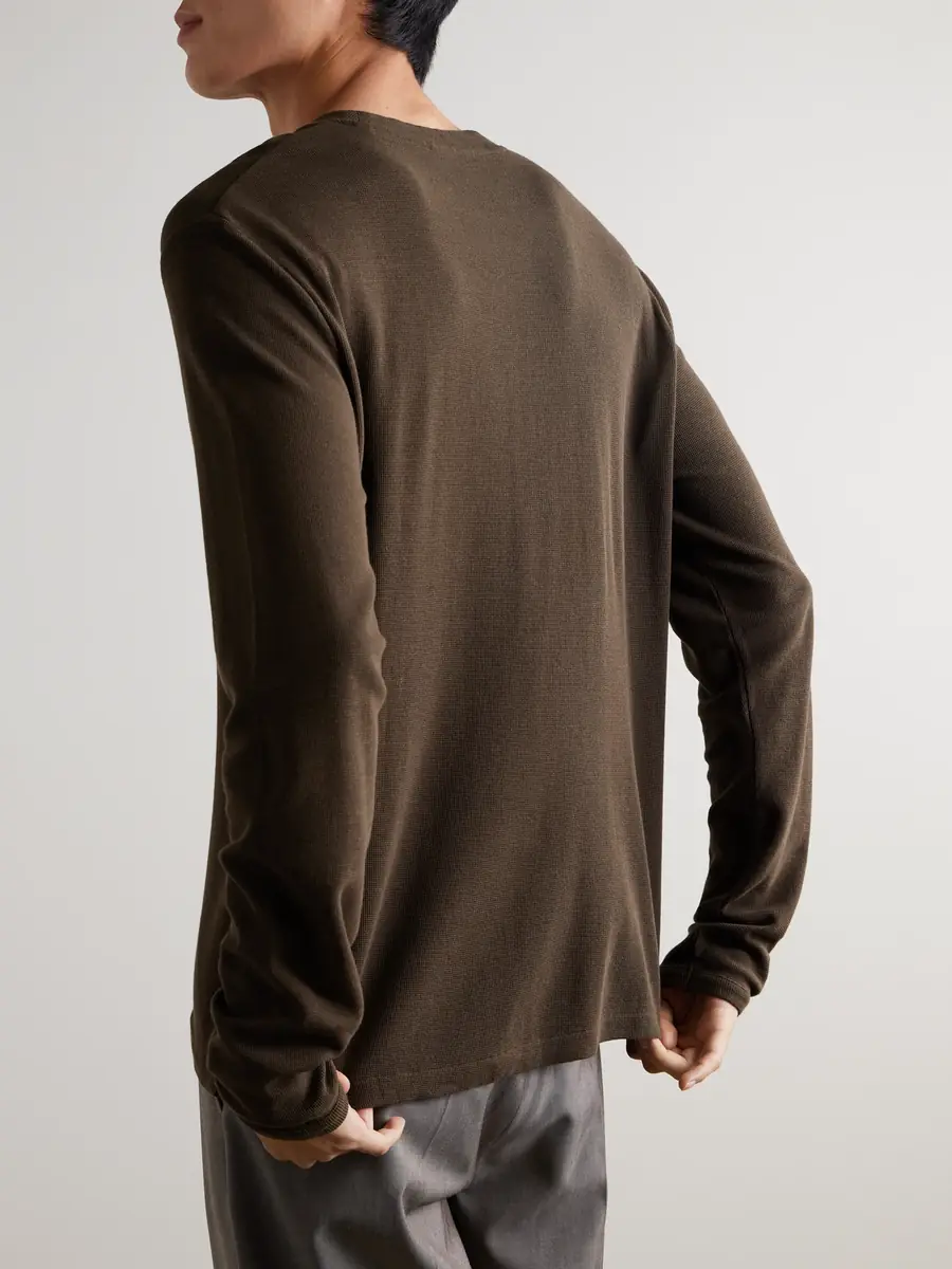 NN07 Clive Waffle-Knit Cotton and TENCEL™ Modal-Blend T-Shirt - Men | Thumbnail 4 NN07 Clive Waffle-Knit Cotton and TENCEL™ Modal-Blend T-Shirt - Men | Thumbnail 4