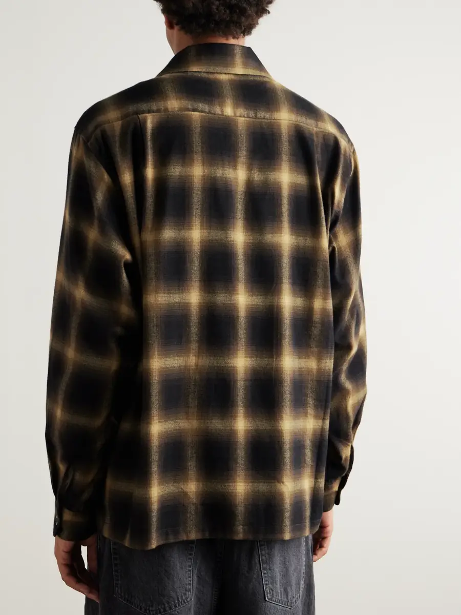 KAPITAL Kountry Camp-Collar Checked Cotton-Blend Flannel Shirt - Men | Thumbnail 4 KAPITAL Kountry Camp-Collar Checked Cotton-Blend Flannel Shirt - Men | Thumbnail 4