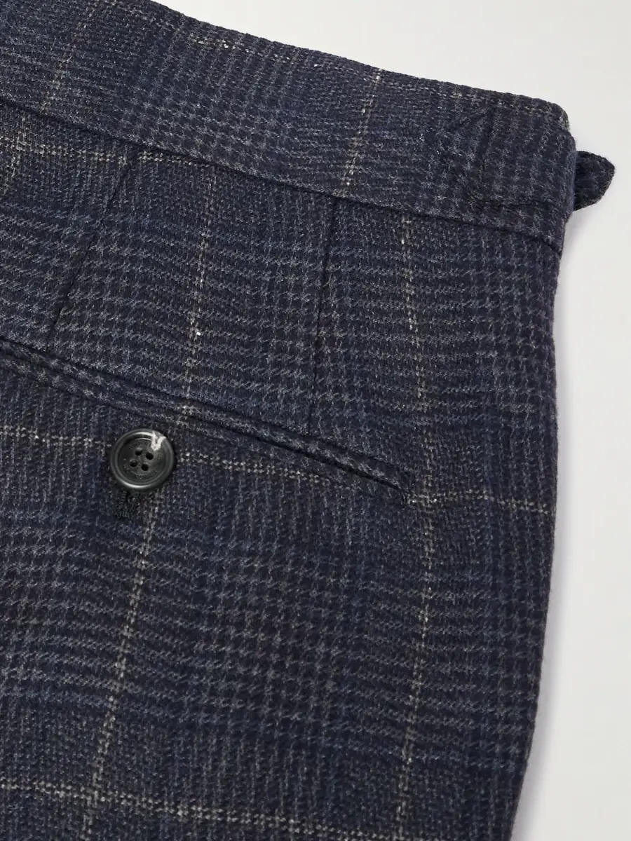 Brunello Cucinelli Straight-Leg Checked Cashmere and Wool-Blend Suit Trousers - Men | Thumbnail 5