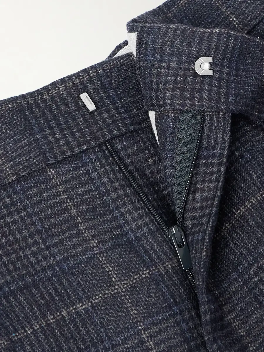 Brunello Cucinelli Straight-Leg Checked Cashmere and Wool-Blend Suit Trousers - Men | Thumbnail 6