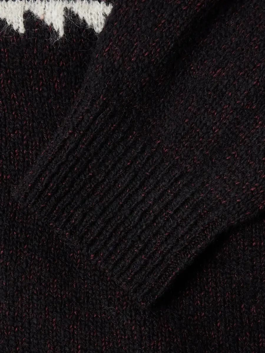 Brunello Cucinelli Shawl-Collar Belted Jacquard-Knit Wool, Silk and Cashmere-Blend Cardigan - Men | Thumbnail 6