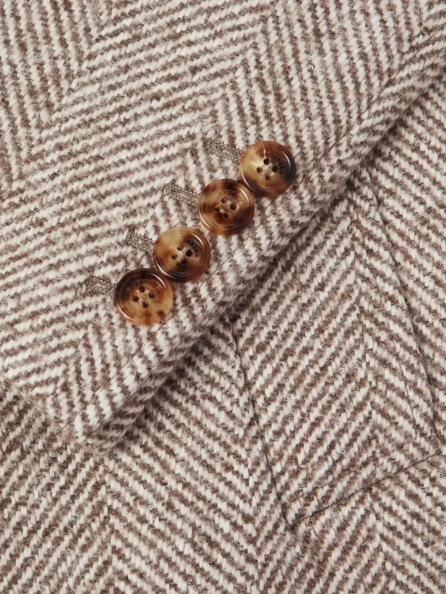 Brunello Cucinelli Heringbone Woven Coat - Men | Thumbnail 5 Brunello Cucinelli Heringbone Woven Coat - Men | Thumbnail 5