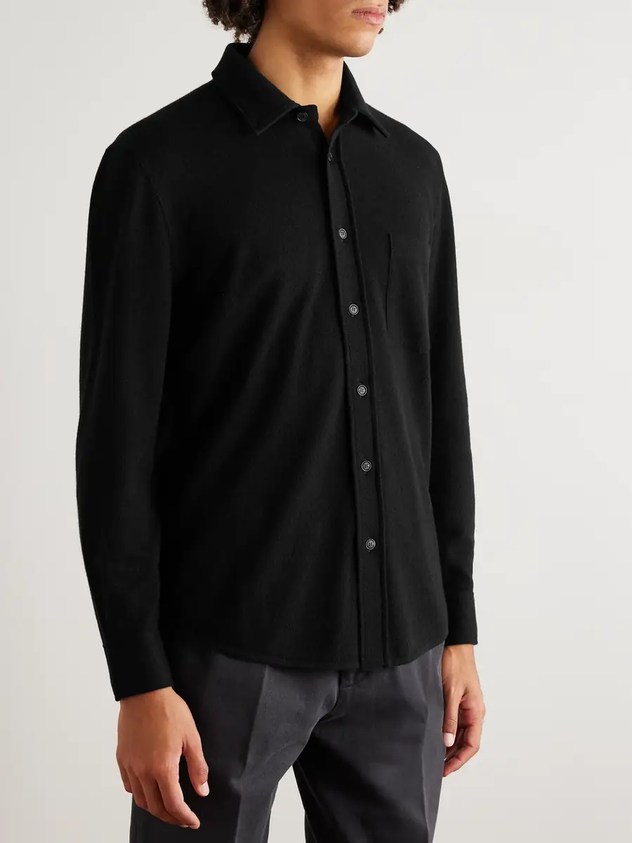 Brunello Cucinelli Wool, Cashmere and Silk-Blend Shirt - Men | Thumbnail 3 Brunello Cucinelli Wool, Cashmere and Silk-Blend Shirt - Men | Thumbnail 3