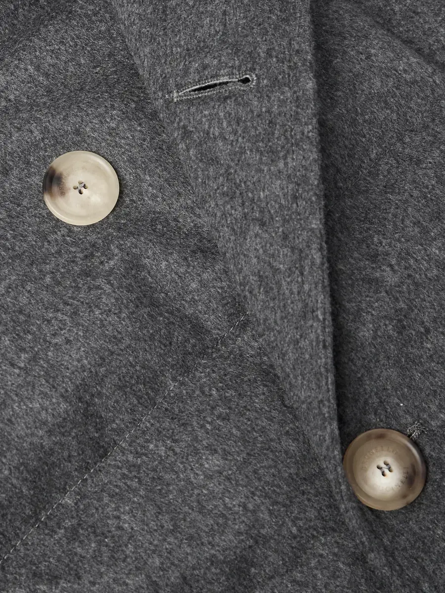 Brunello Cucinelli Double-Breasted Shearling-Trimmed Quilted Wool Down Jacket - Men | Thumbnail 5 Brunello Cucinelli Double-Breasted Shearling-Trimmed Quilted Wool Down Jacket - Men | Thumbnail 5