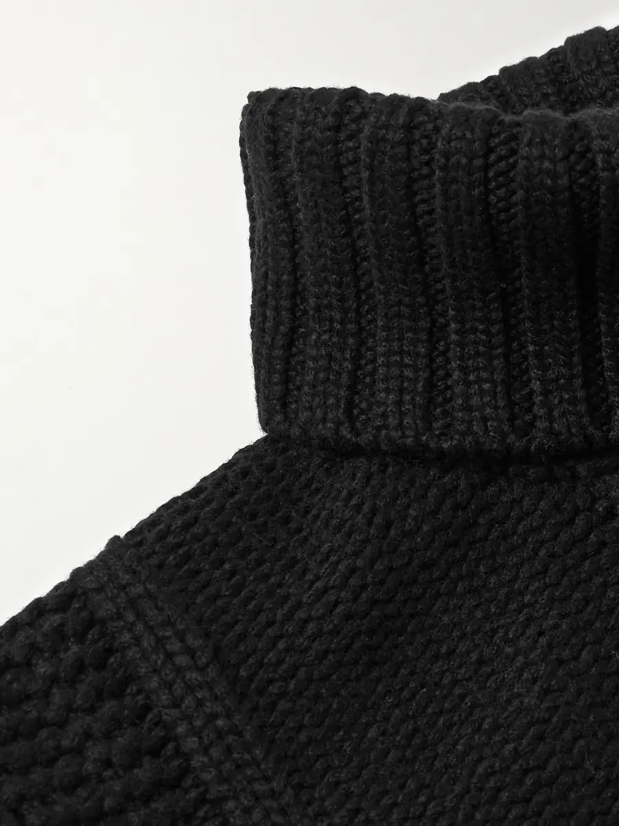 Brunello Cucinelli Intarsia Cashmere Rollneck Sweater - Men | Thumbnail 5 Brunello Cucinelli Intarsia Cashmere Rollneck Sweater - Men | Thumbnail 5
