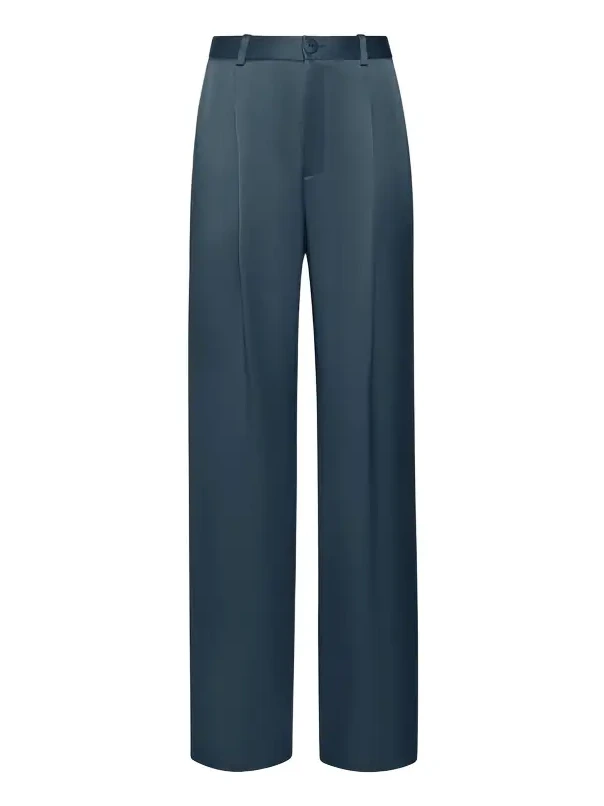 Satin Relaxed Pleated Pant