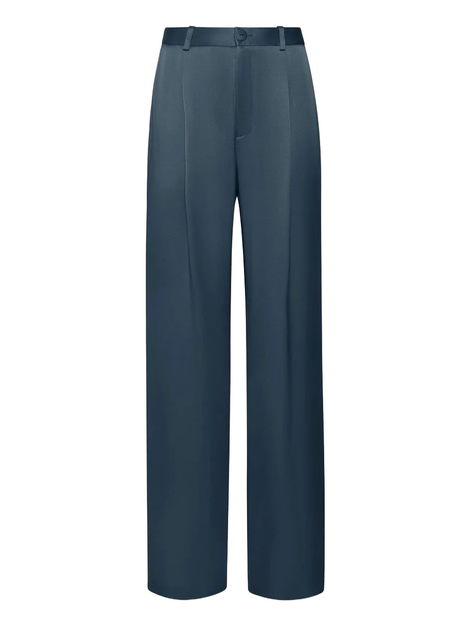 Satin Relaxed Pleated Pant
