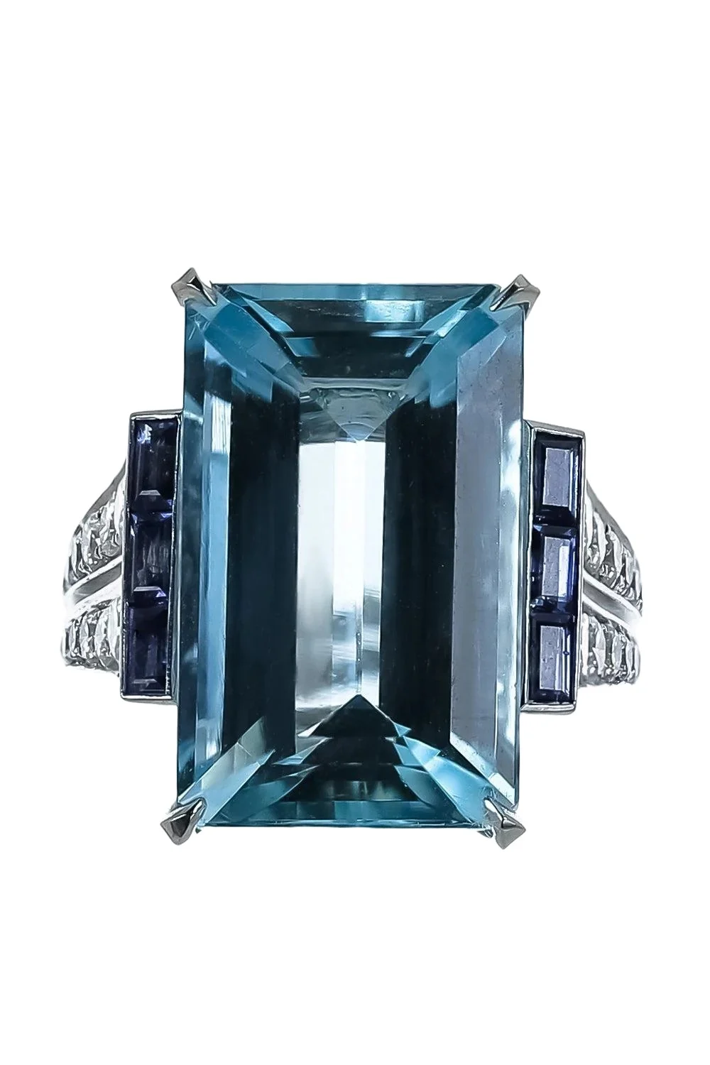 Aquamarine Blue Sapphire Diamond Ring Aquamarine Blue Sapphire Diamond Ring
