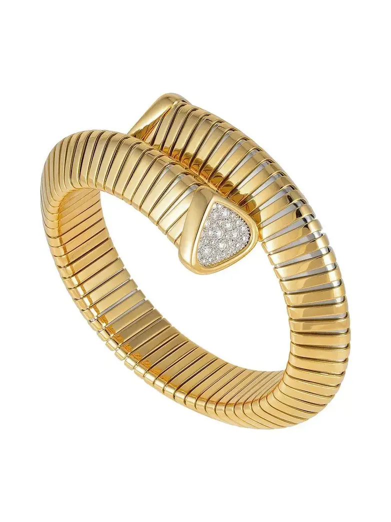 Diamond Trisola Bangle Bracelet