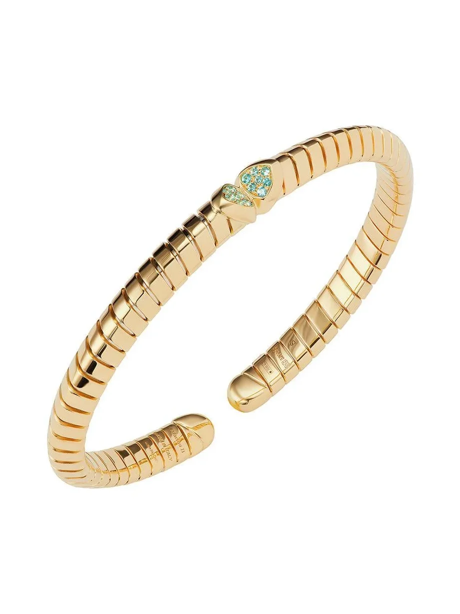 Marina B Paraiba Tourmaline Trisolina Bangle Bracelet