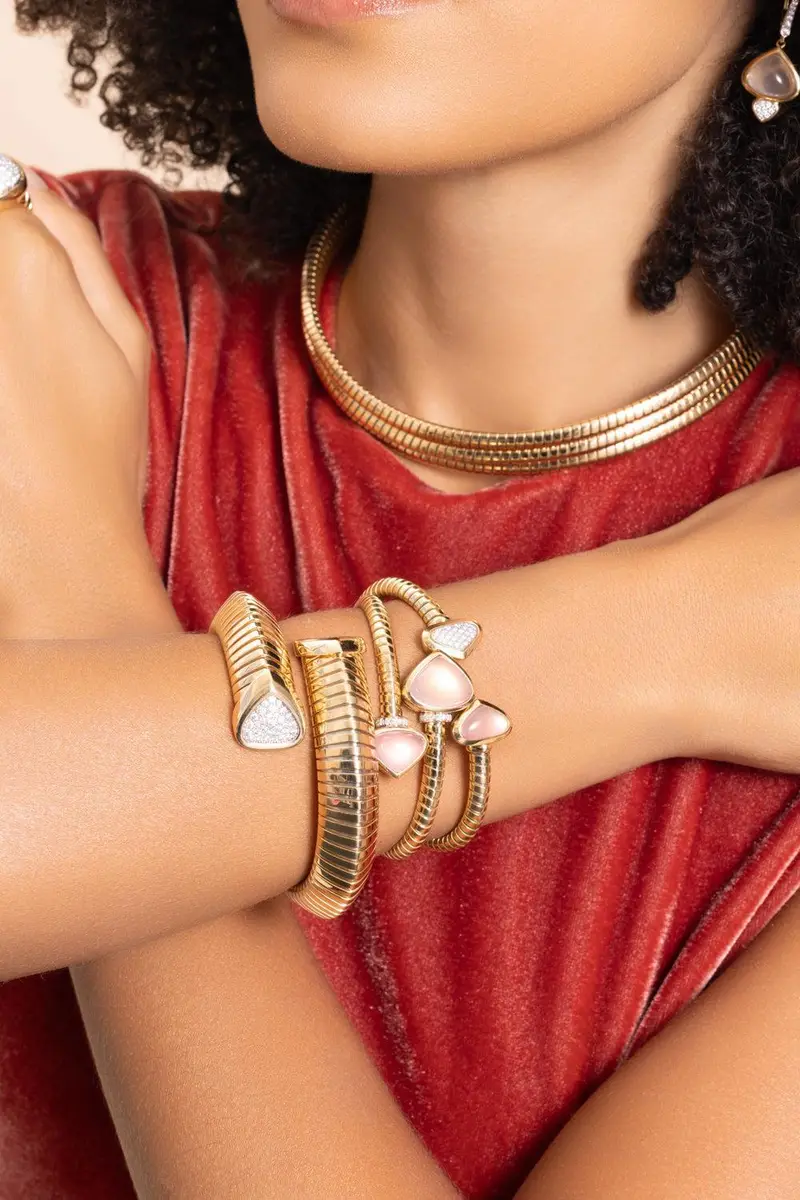 Marina B Rose Quartz Trisolina Bypass Bracelet | Thumbnail 3