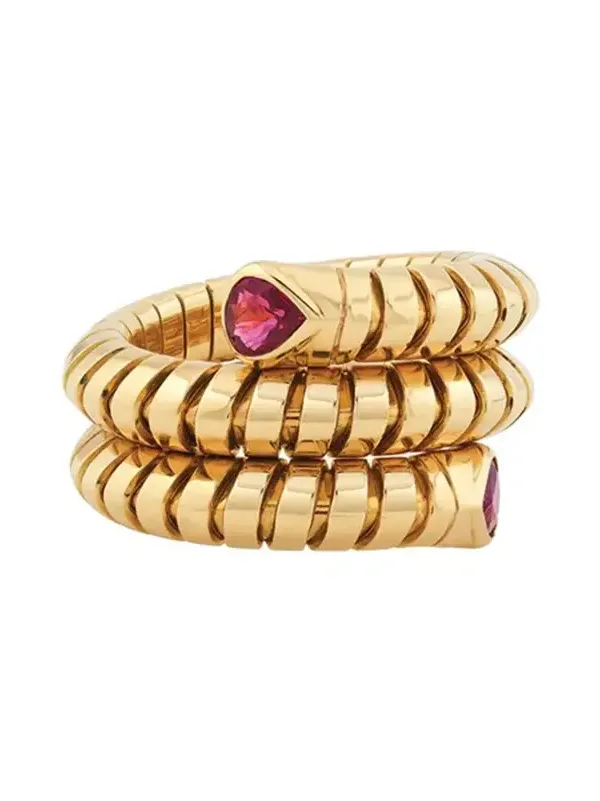 Ruby Trisola Spiral Ring