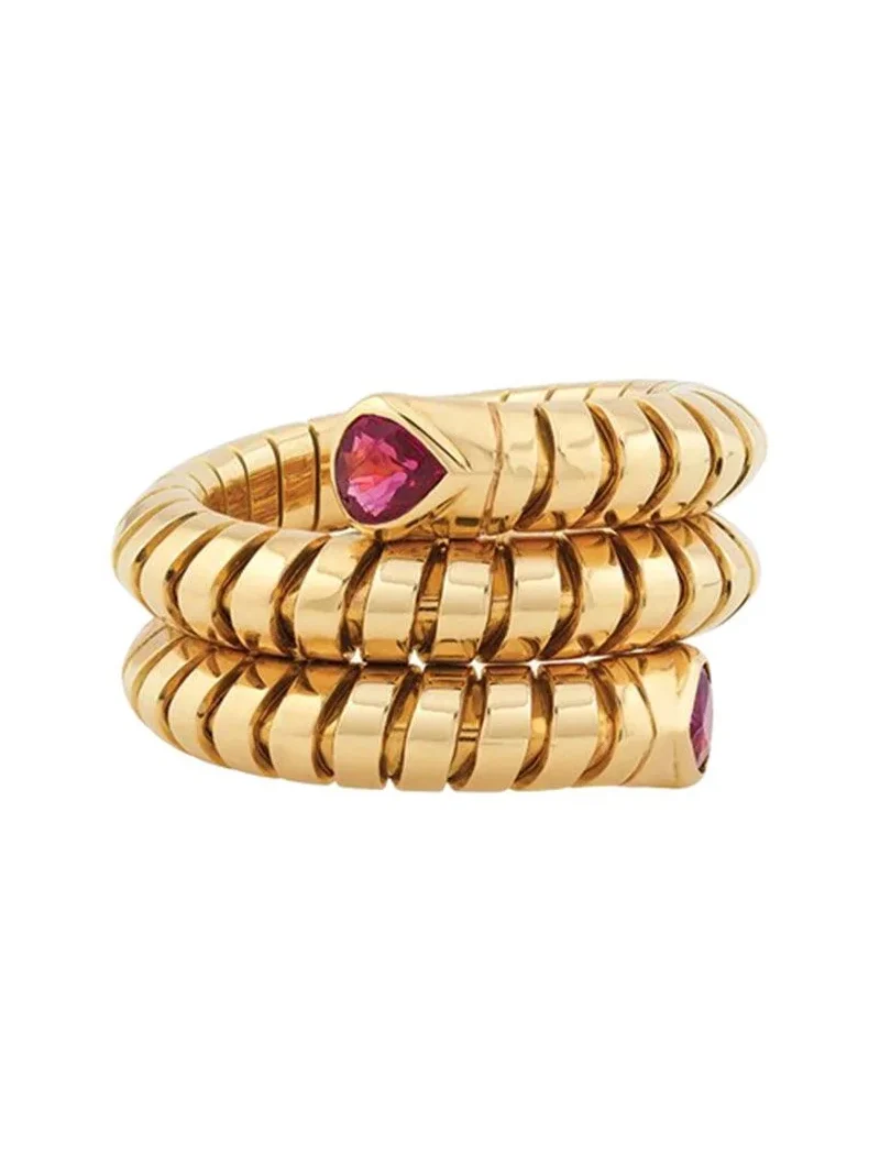 Ruby Trisola Spiral Ring
