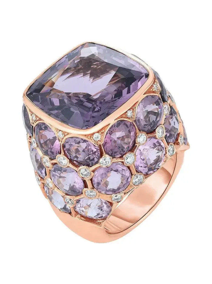 CICADA Spinel Diamond Spot Ring