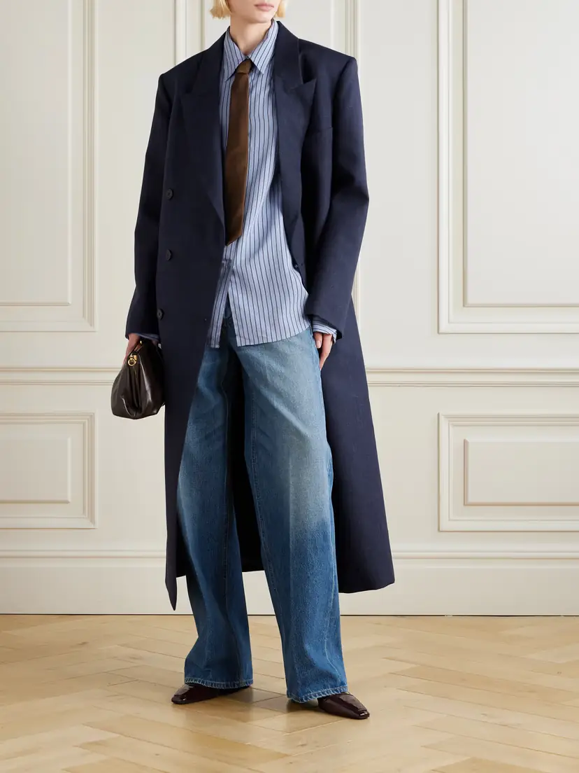 The Frankie Shop Jane Double-breasted Checked Wool Coat | Thumbnail 2