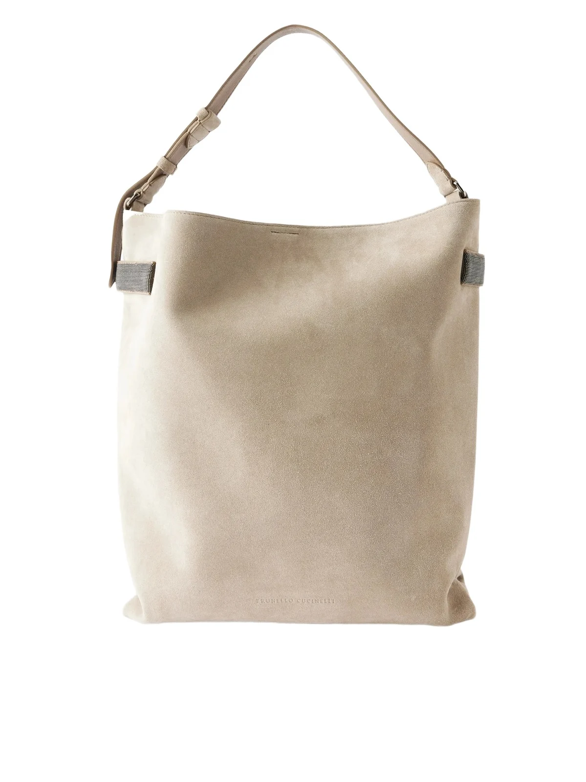 Bead-embellished Suede Shoulder Bag