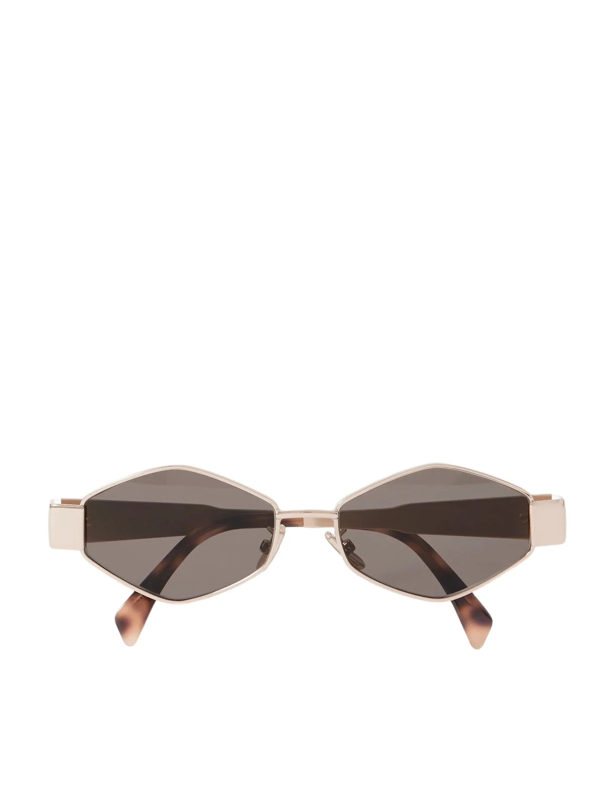 CELINE Eyewear Triomphe Hexagon-frame Gold-tone Sunglasses