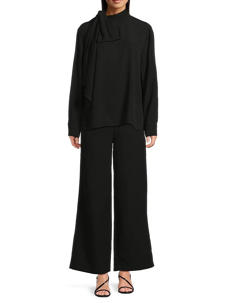 Rue Sophie Women's Elea Silk Tieneck Top | Thumbnail 2