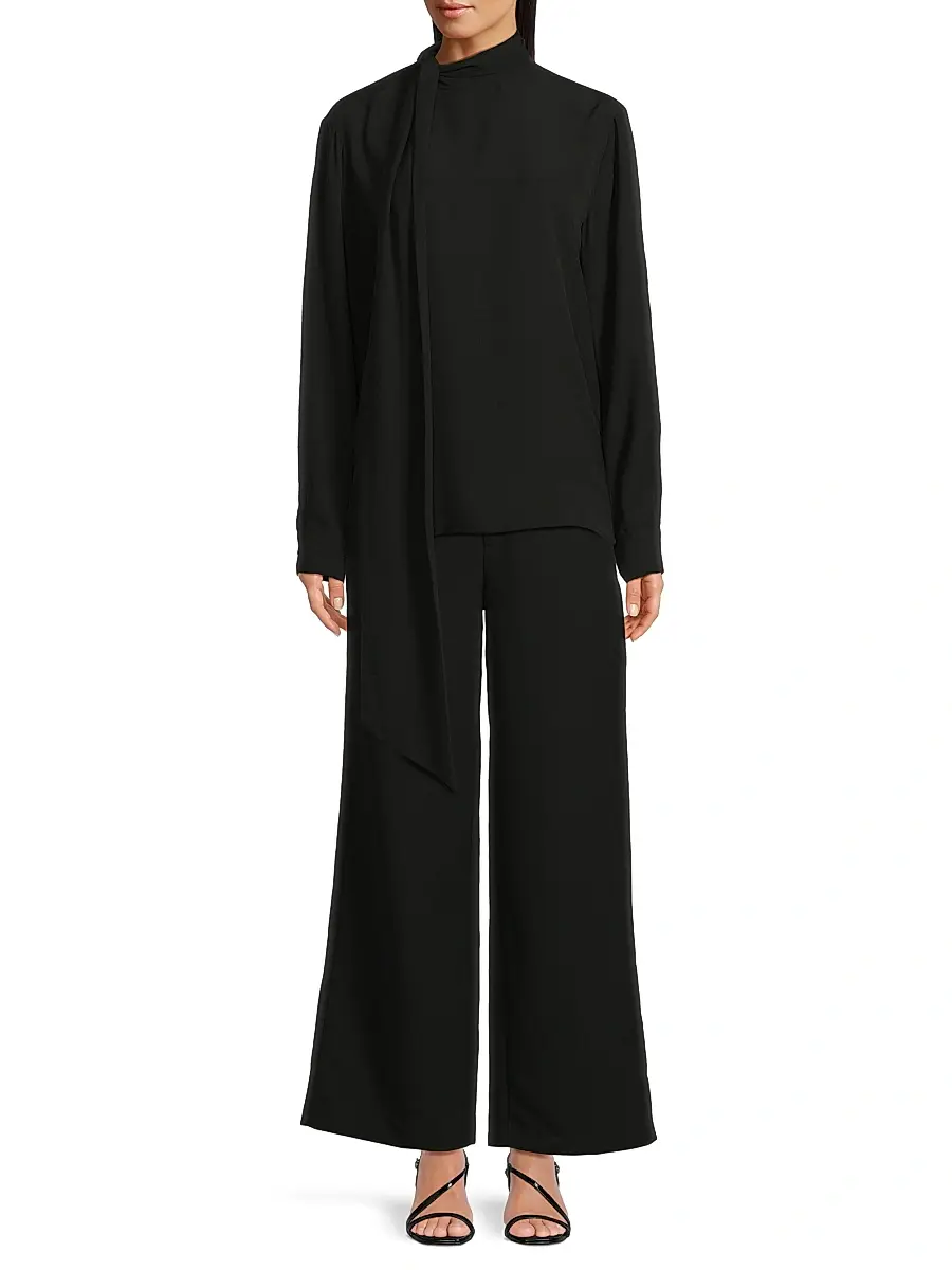 Rue Sophie Women's Elea Silk Tieneck Top | Thumbnail 3