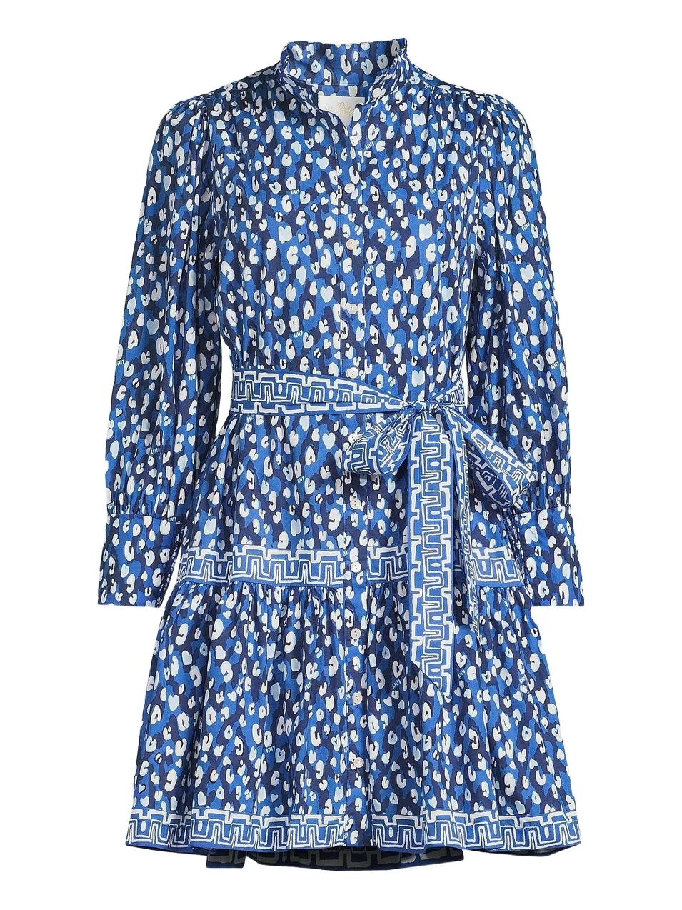 Women's Drena Animal-Print Cotton Mini-Shirtdress Women's Drena Animal-Print Cotton Mini-Shirtdress
