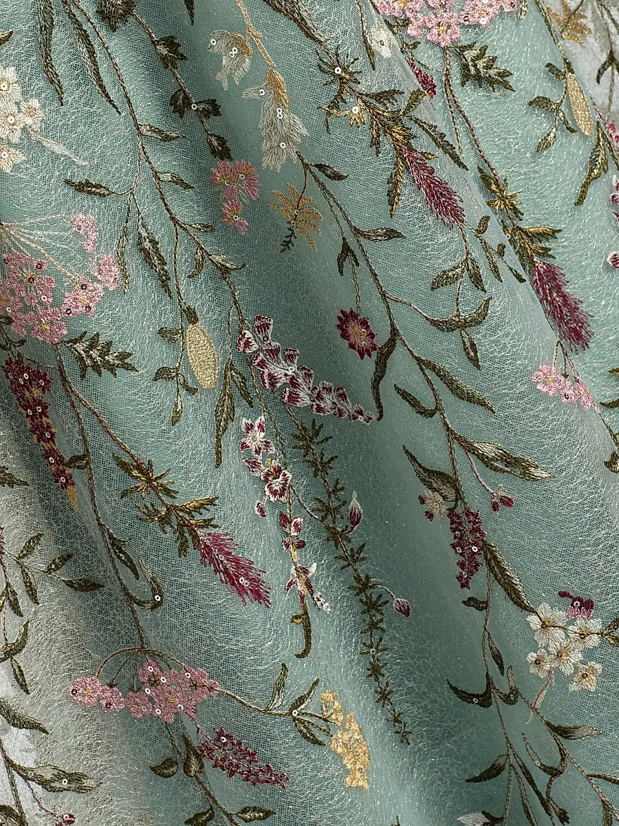 Teri Jon by Rickie Freeman Women's Floral Embroidered Tulle Gown | Thumbnail 7 Teri Jon by Rickie Freeman Women's Floral Embroidered Tulle Gown | Thumbnail 7
