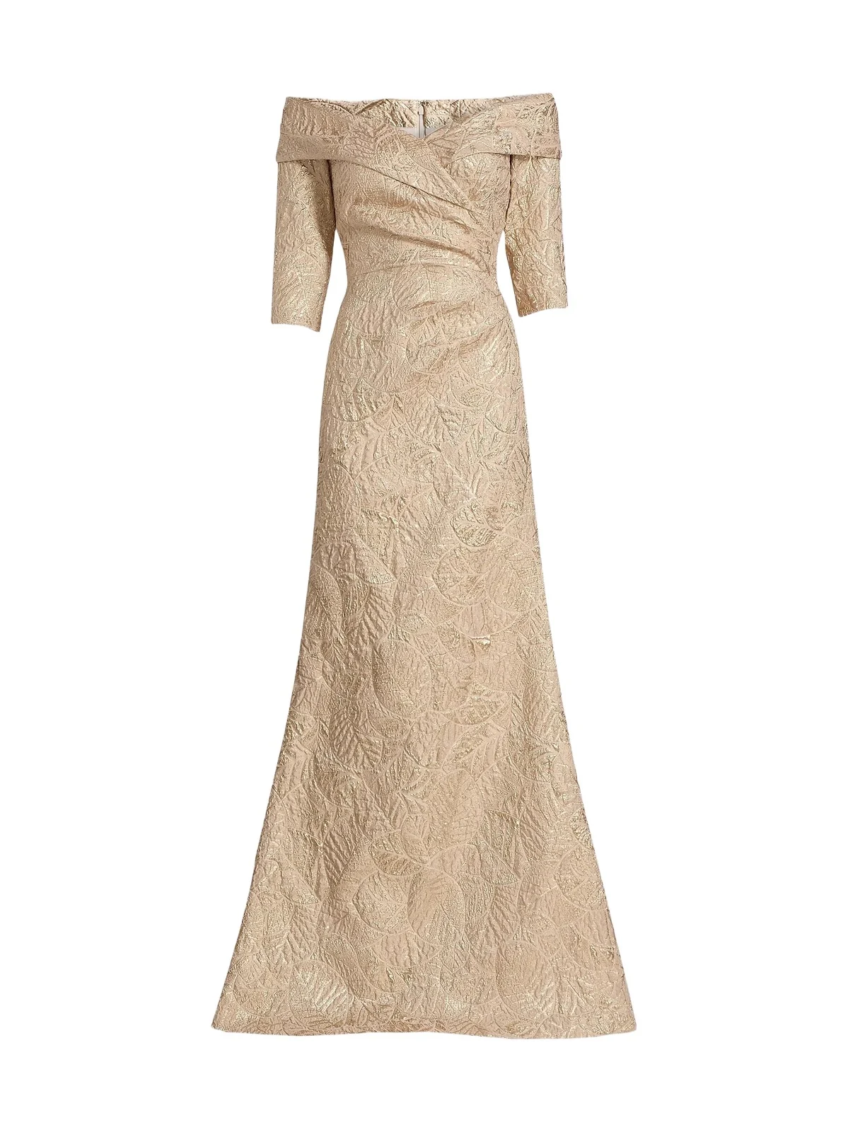 Women's Metallic Brocade Mermaid Gown
