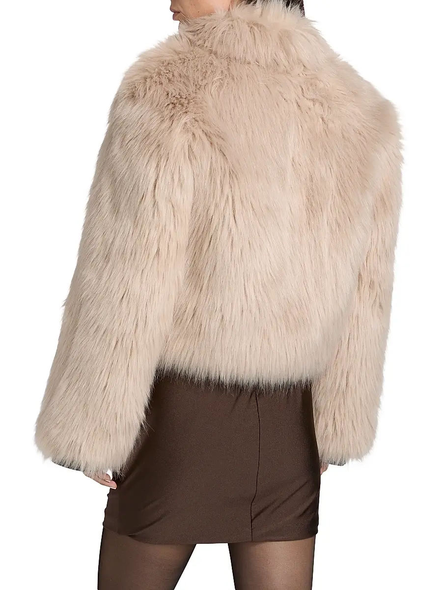 Et Ochs Women's Yates Faux Fur Crop Jacket - Natural Black | Thumbnail 5 Et Ochs Women's Yates Faux Fur Crop Jacket - Natural Black | Thumbnail 5