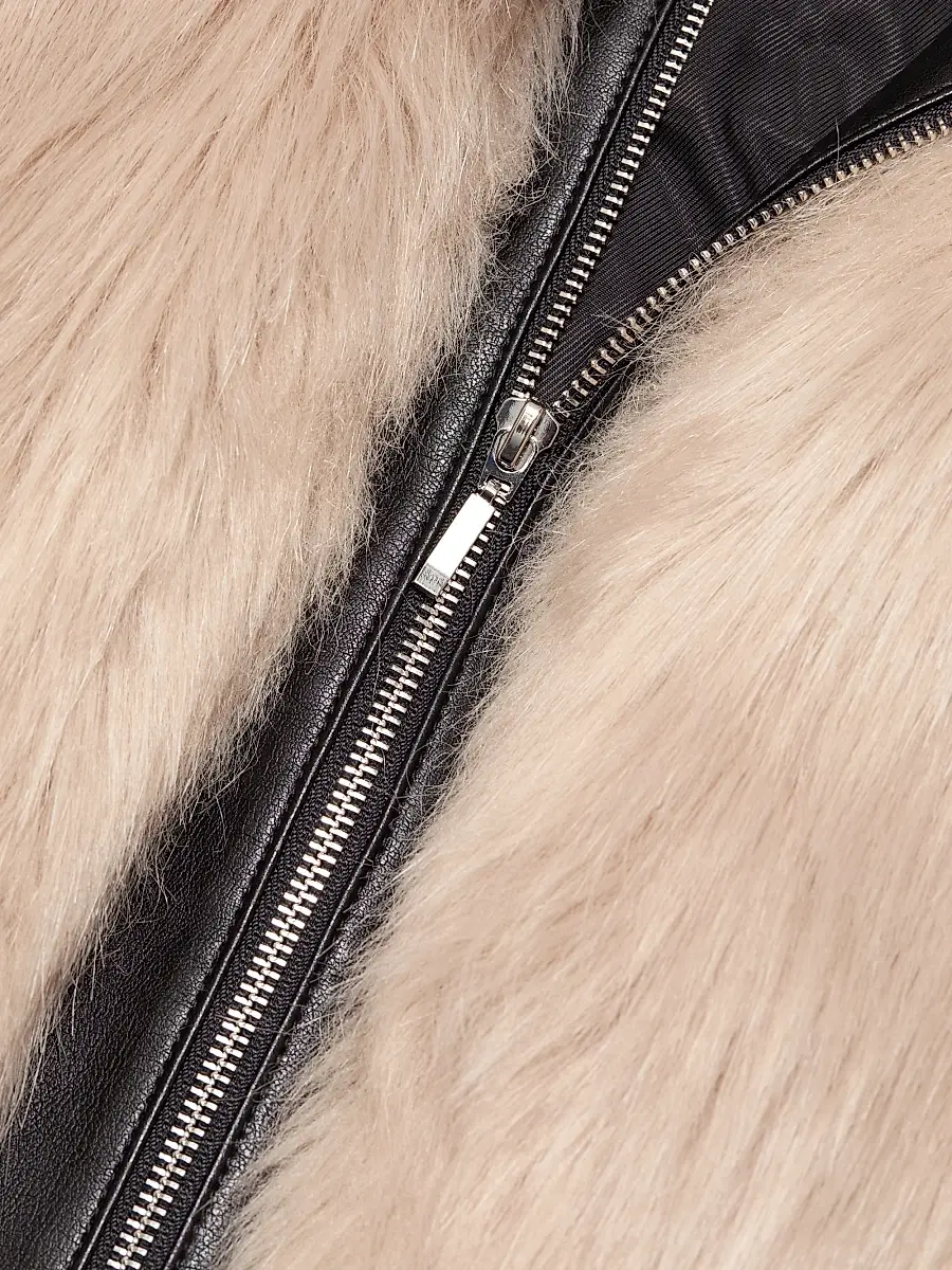 Et Ochs Women's Yates Faux Fur Crop Jacket - Natural Black | Thumbnail 7 Et Ochs Women's Yates Faux Fur Crop Jacket - Natural Black | Thumbnail 7