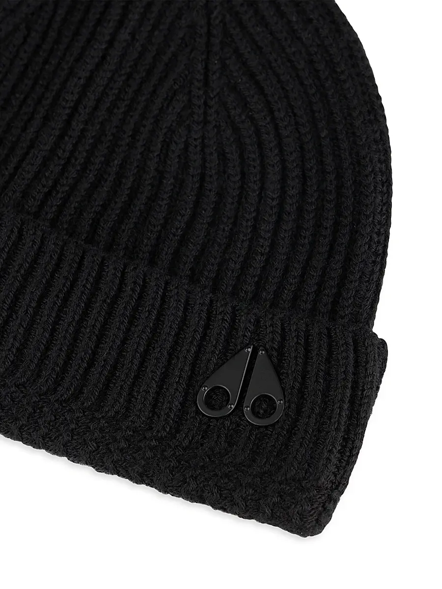 Moose Knuckles Men's Trimble Rib-Knit Wool Skull Cap | Thumbnail 4 Moose Knuckles Men's Trimble Rib-Knit Wool Skull Cap | Thumbnail 4