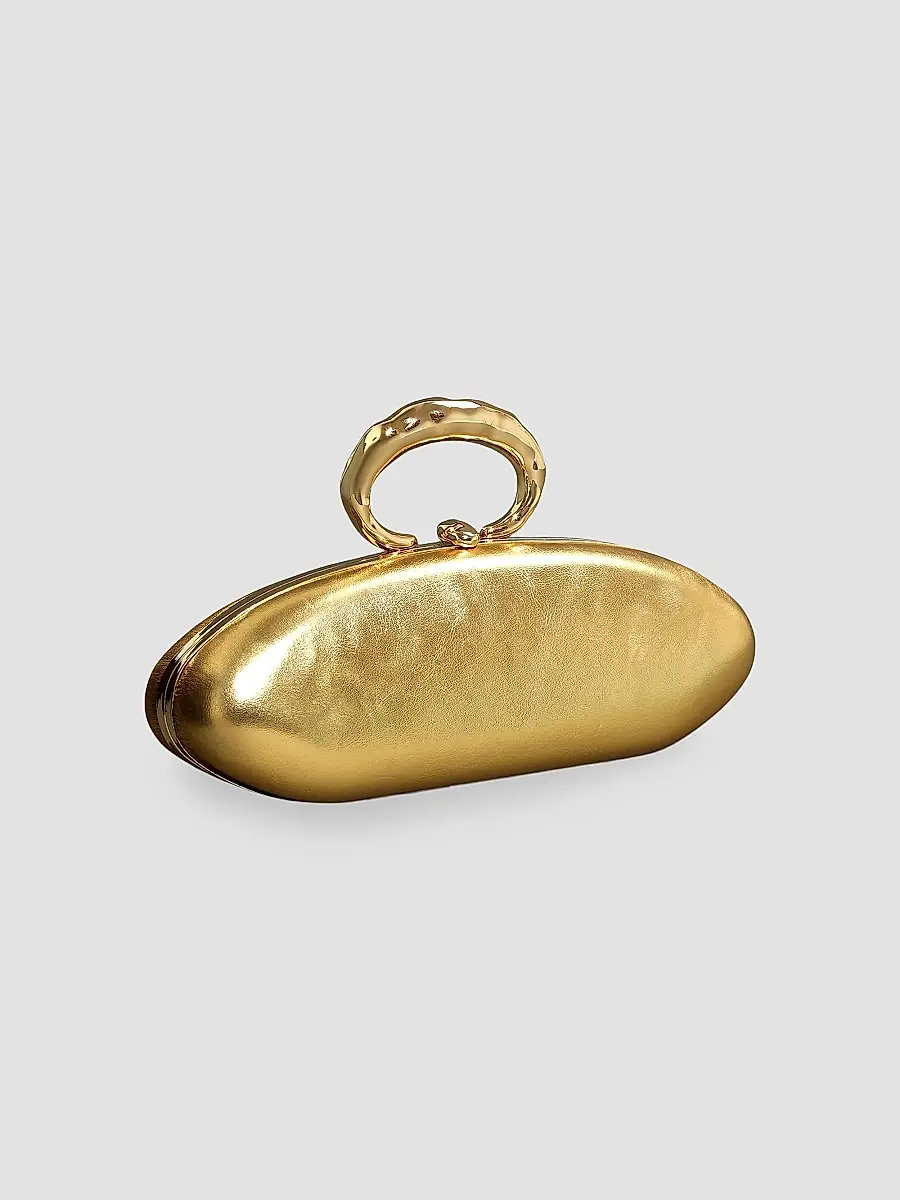 ALEXIS BITTAR Women's Molten Leather Minaudière | Thumbnail 3 ALEXIS BITTAR Women's Molten Leather Minaudière | Thumbnail 3