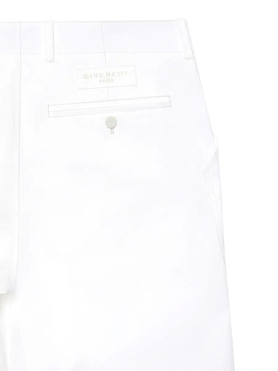 Givenchy Men's Chino Bermuda Shorts in Cotton - White | Thumbnail 5 Givenchy Men's Chino Bermuda Shorts in Cotton - White | Thumbnail 5