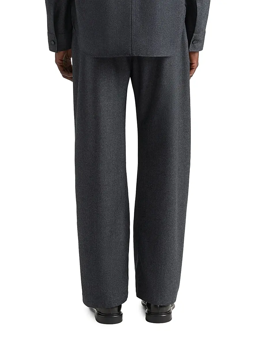 Givenchy Men's Couture Seam Trousers in Flannel - Grey Mix | Thumbnail 4 Givenchy Men's Couture Seam Trousers in Flannel - Grey Mix | Thumbnail 4