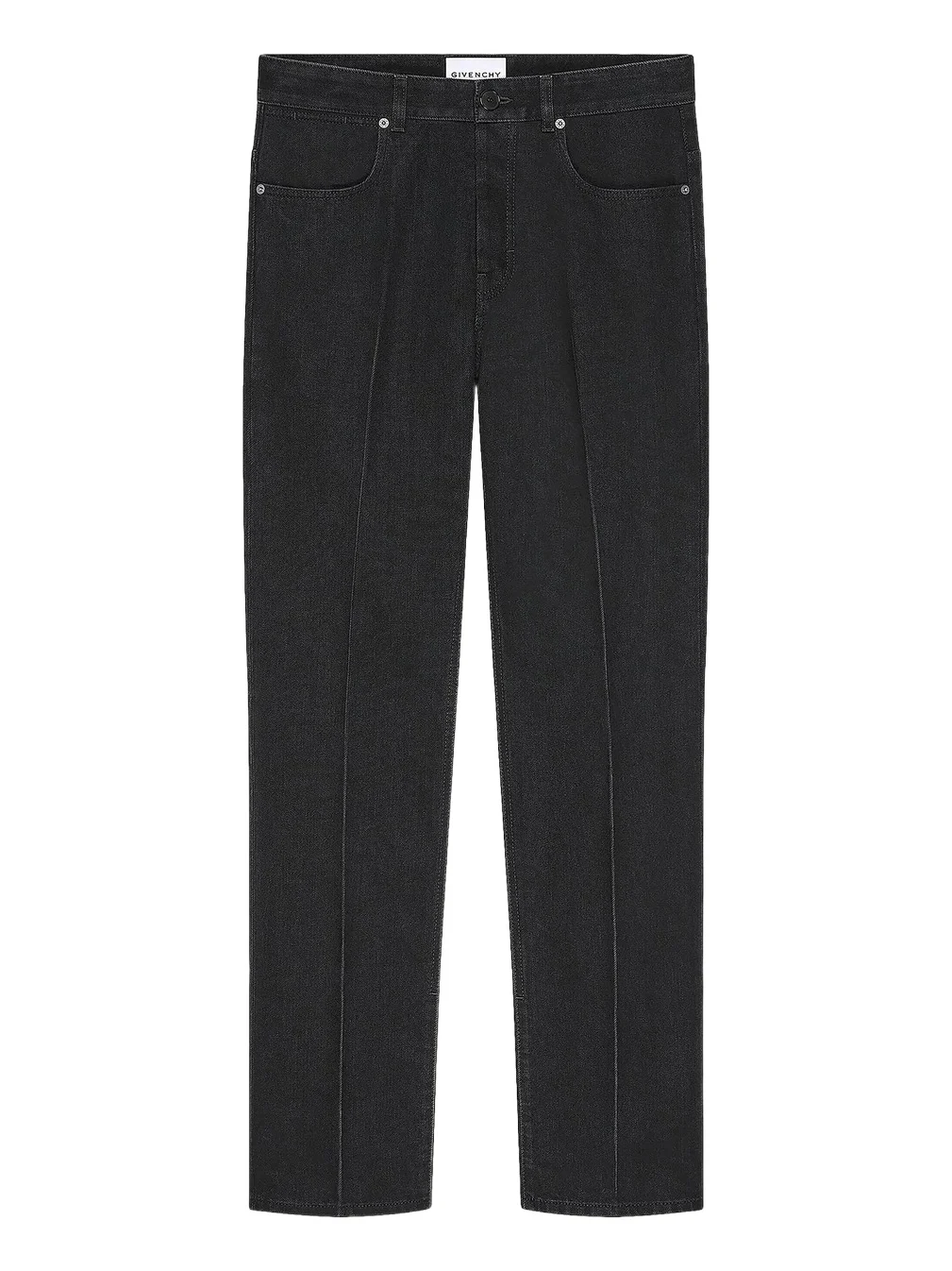 Givenchy Men's Straight Fit Jeans with Crease Effect - Black