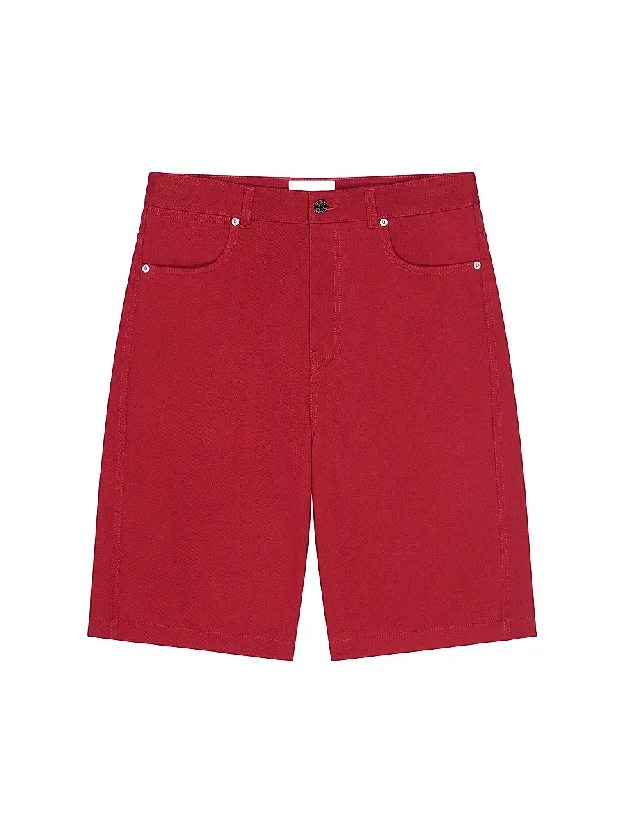 Givenchy Men's Bermuda Shorts in Overdyed Denim - Dark Red | Image 1 Givenchy Men's Bermuda Shorts in Overdyed Denim - Dark Red | Image 1