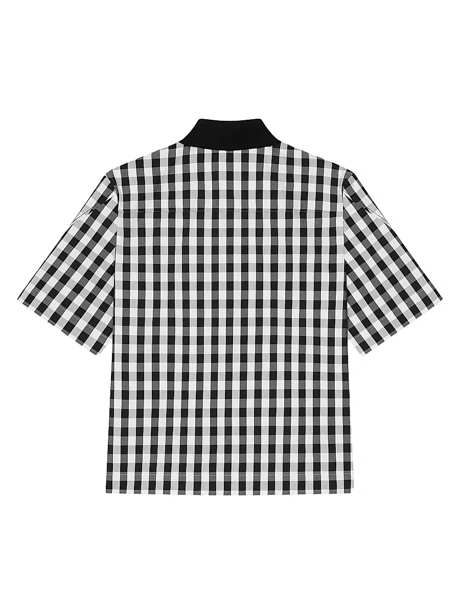 Givenchy Men's Couture Seam Gingham Shirt in Cotton - Black White | Thumbnail 2 Givenchy Men's Couture Seam Gingham Shirt in Cotton - Black White | Thumbnail 2