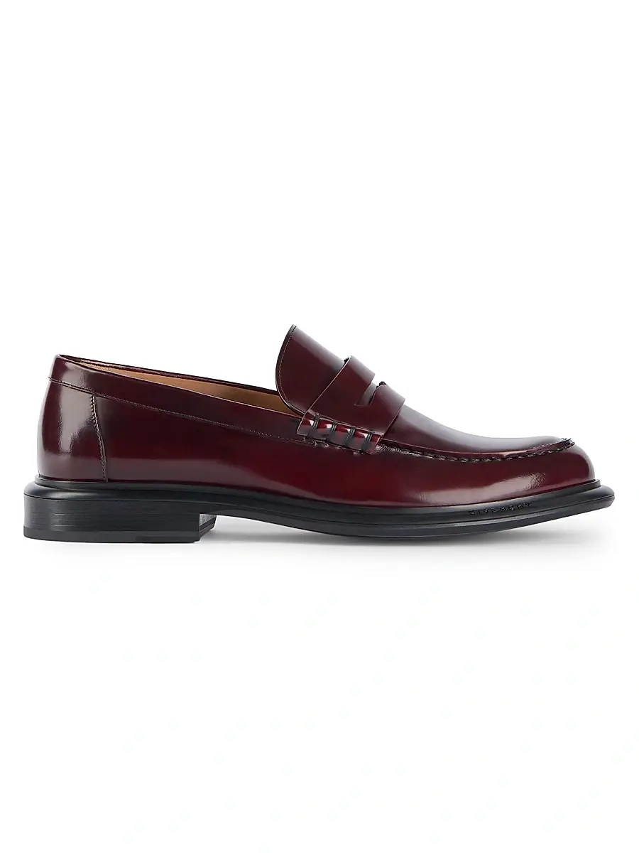 Givenchy Men's Gent Loafers in Brushed Leather - Burgundy | Thumbnail 3 Givenchy Men's Gent Loafers in Brushed Leather - Burgundy | Thumbnail 3