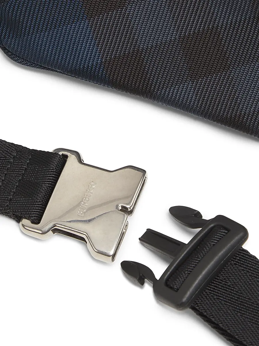 Burberry Men's Grid Belt Bag - Navy | Thumbnail 5