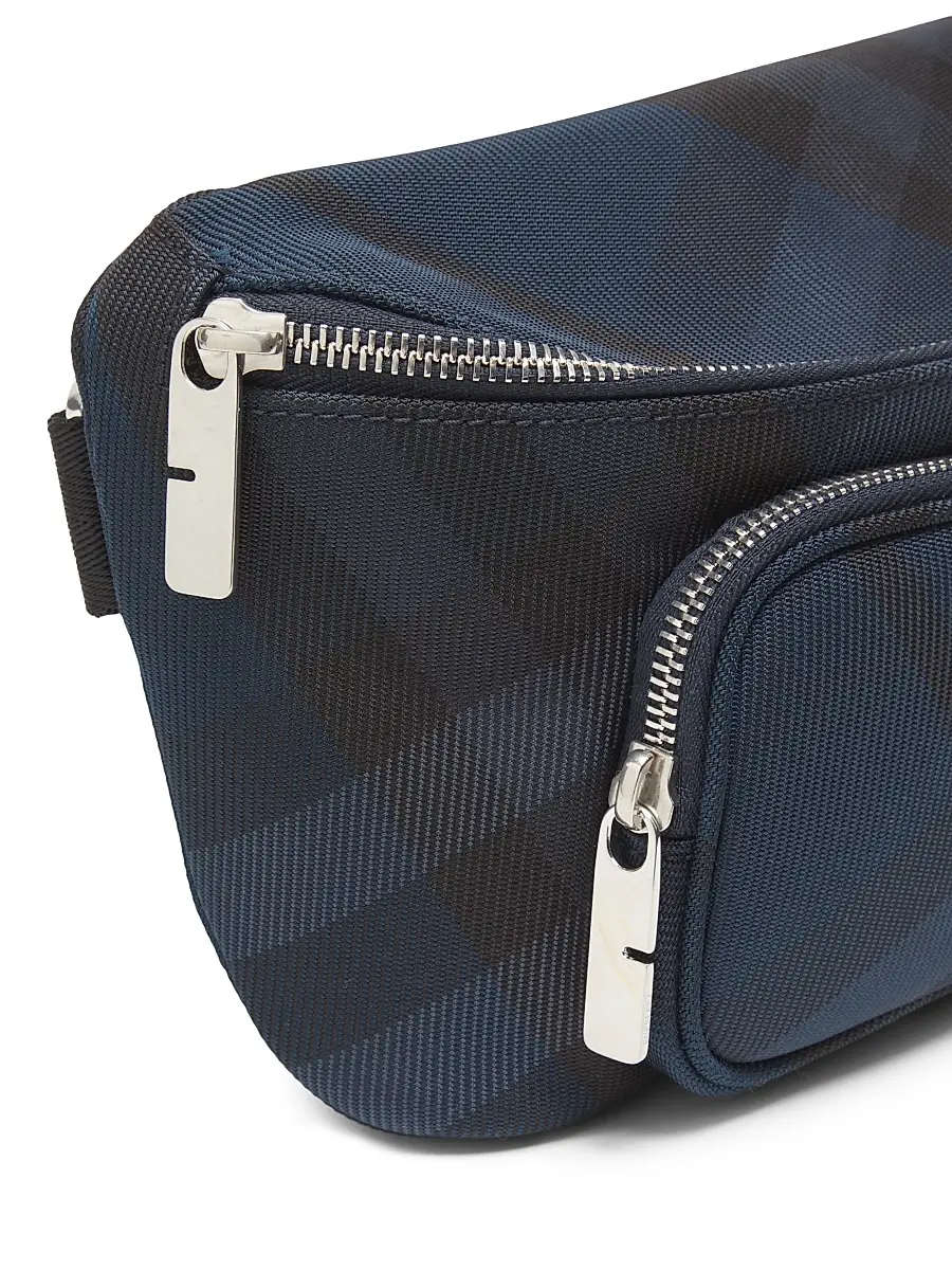 Burberry Men's Grid Belt Bag - Navy | Thumbnail 6