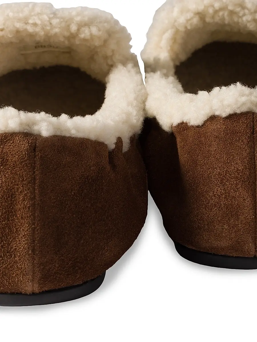 Miu Miu Women's Ruches Suede Loafers | Thumbnail 3 Miu Miu Women's Ruches Suede Loafers | Thumbnail 3